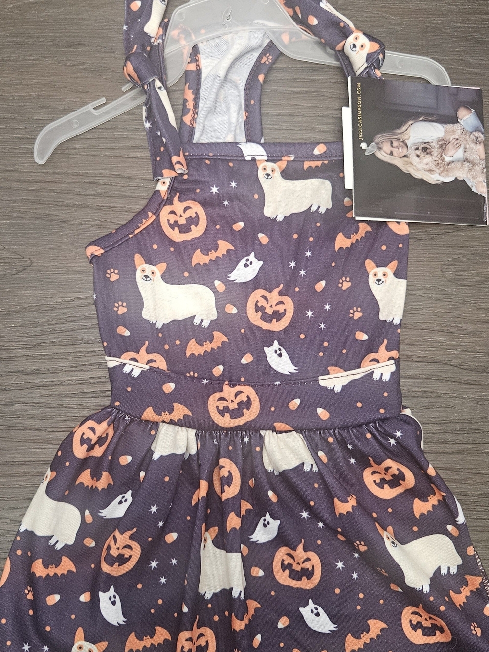 Jessica Simpson Dog Halloween Dress w/Ghosts and Pumpkins - Small - NWT